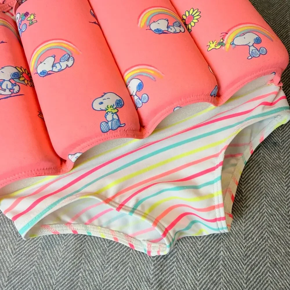 Sunuva Peanuts Snoopy Float Suit Swimsuit Swim Aid Baby Toddler Girls 1-2 Years